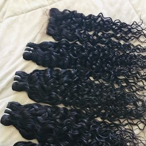 10A Brazilian Waterwave Hair With Closure
